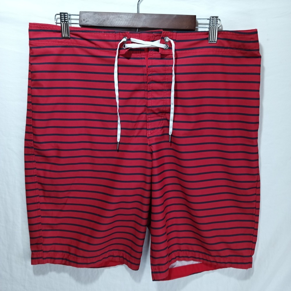 Abercrombie Fitch‎ Swim Trunks Board Shorts Size 34 Surfing. Red And Navy.